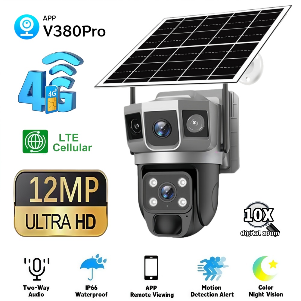 Home Security And Cctv - Telecamera di Sorveglianza Solare 4G per