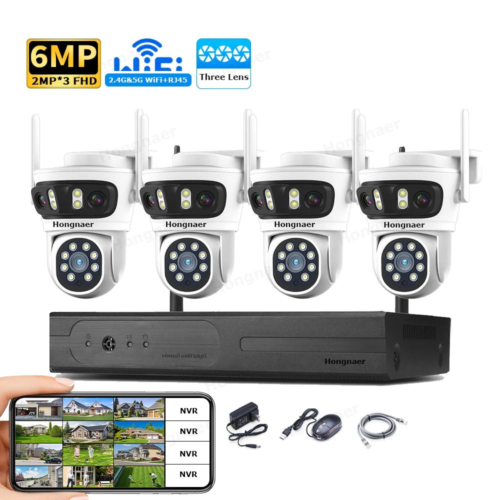Home Security And Cctv - Kit Sistema di Videosorveglianza Domestica Hongnaer