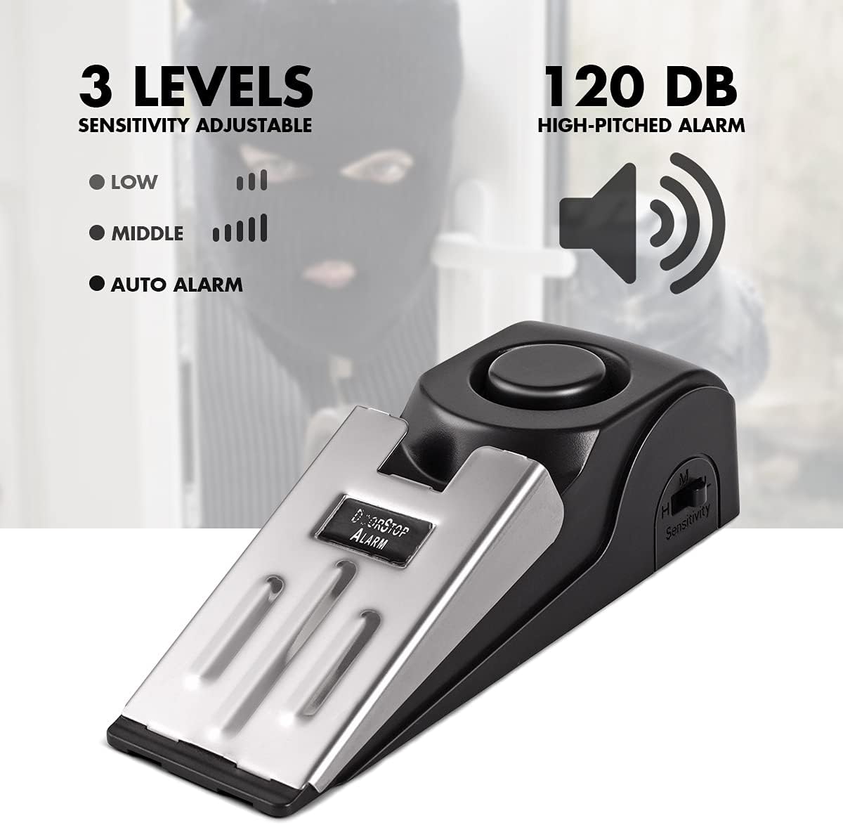 Door Wedge Alarm - Allarme fermaporta, fermaporta con allarme di