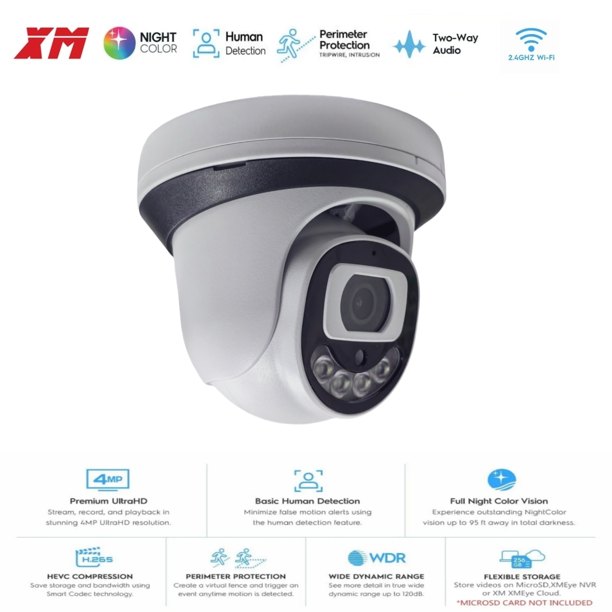 Home Security Video Systems - Telecamera di Sicurezza WiFi 4MP per