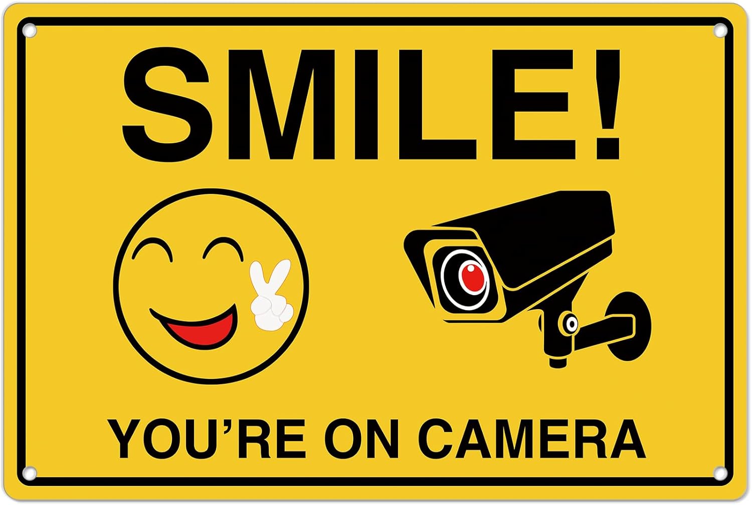Home Security With Camera - Smile Youre On Insegne della fotocamera;