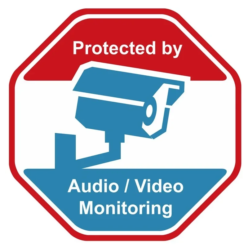 Home Security With Camera - Cartellino di avvertimento per telecamera di