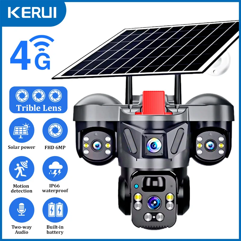 Home Security And Cctv - KERUI PTZ Esterno 6MP 4G SIM