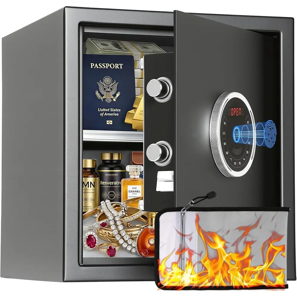 Home Security Officer - Cassaforte Biometrica con Apertura Automatica 1.5,