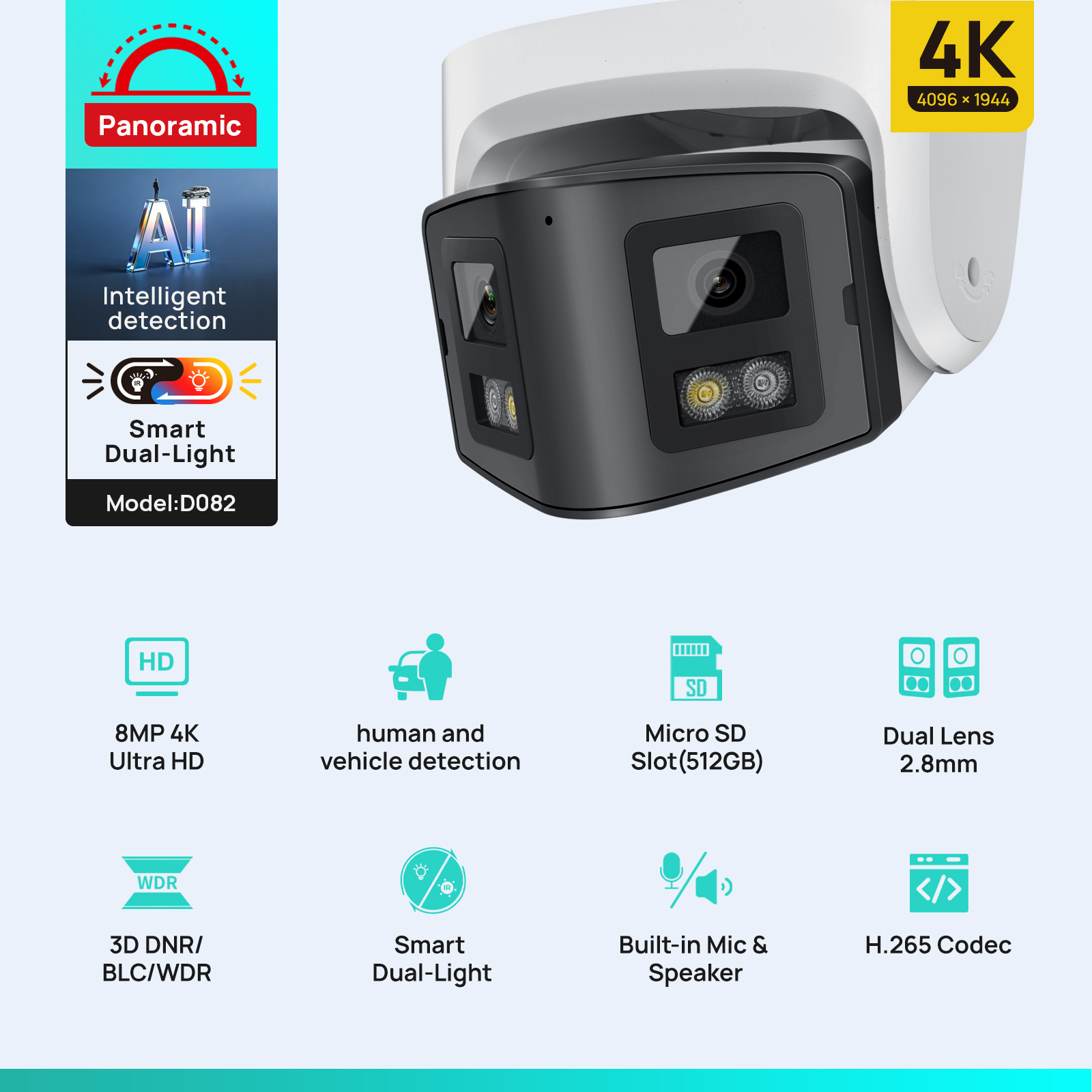 Telecamera IP Panoramica Vikyl - Home Security System Hikvision recensione e prezzo