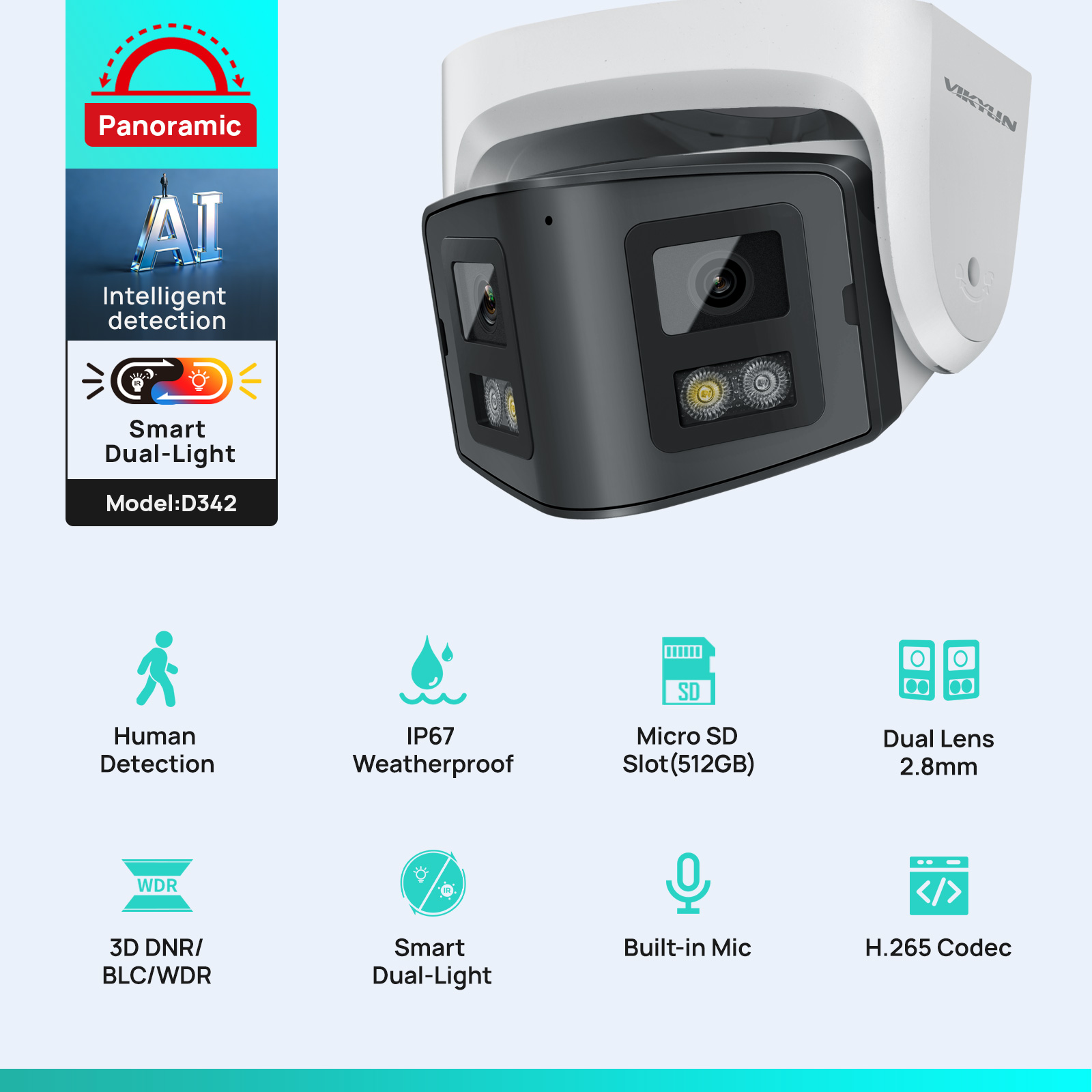 Vikylin Telecamera IP panorami - Home Security System Hikvision recensione e prezzo