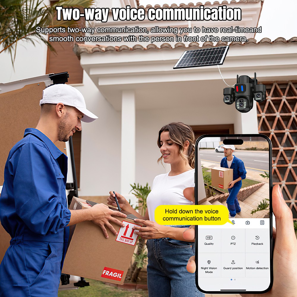 Telecamera PTZ WiFi Solare da  - Home Security And Cctv recensione e prezzo