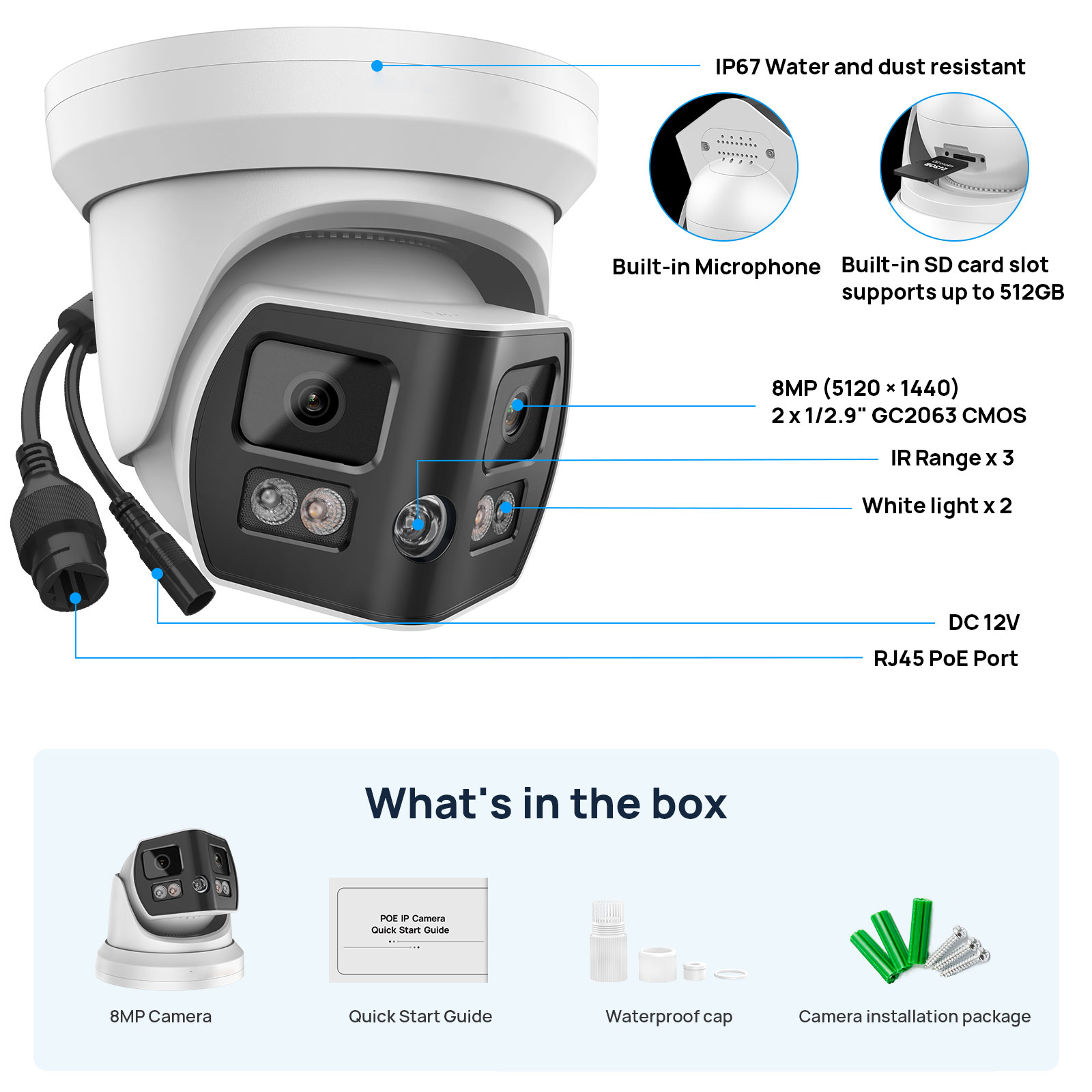 Obiettivo 8MP 2 compatibile co - Home Security System Hikvision recensione e prezzo