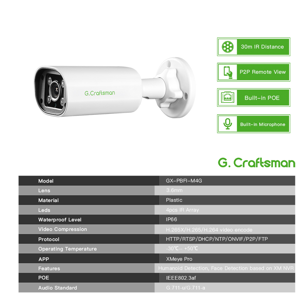 Telecamera IP POE C GC PB 4MP, - Home Security And Cctv recensione e prezzo