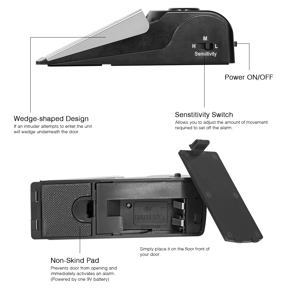 Allarme Antifurto Wireless per - Door Wedge Alarm recensione e prezzo